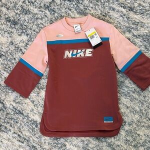 Nike Kids' Pink and Blue Long Sleeve Tee